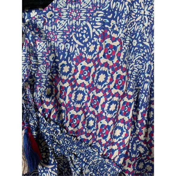 Angie Women's V-Neck Quarter Sleeves Tiered Mini Skirt Dress Size S - Picture 5 of 8